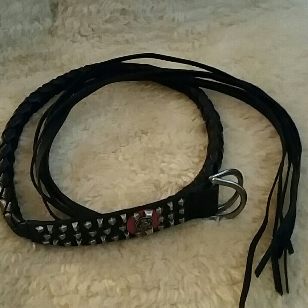 Women's Harley-Davidson braided leather fringe bel